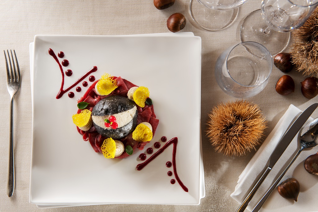 Carpaccio of marinated deer